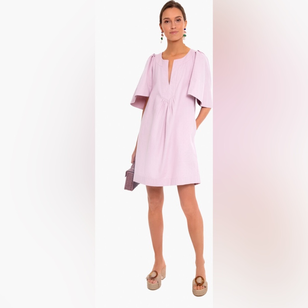 Pomander Place Finley Flutter Sleeve Mini Dress Lilac Light Purple Medium M